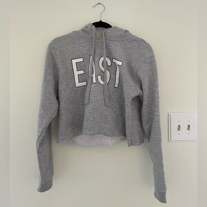 East Cost Lifestyle Cropped Gray Hoodie